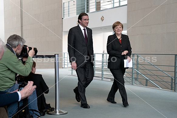 Angela Merkel receives the Prime Minister of Portugal Pedro Passos Coelho