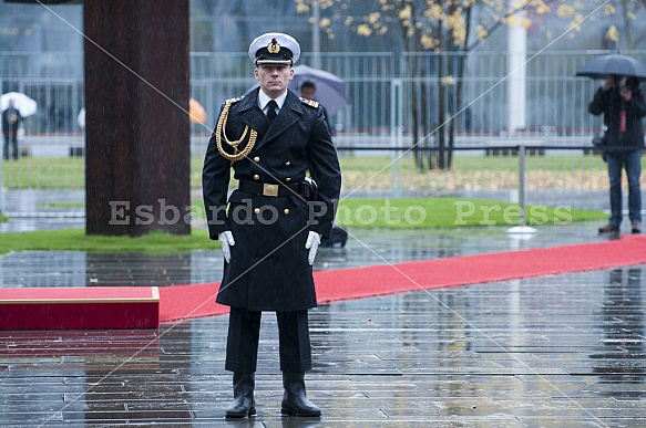 Angela Merkel receives the Prime Minister of Norway Erna Solberg